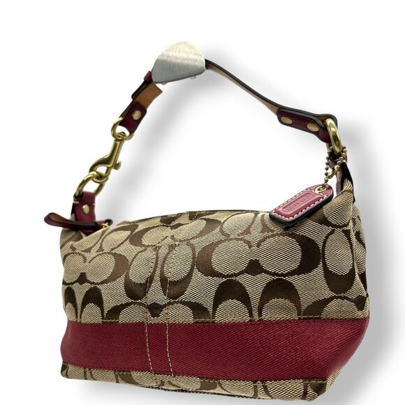 バッグ COACH Mini Signature Accessory Pouch Bag coach signature accessory pouch bag red